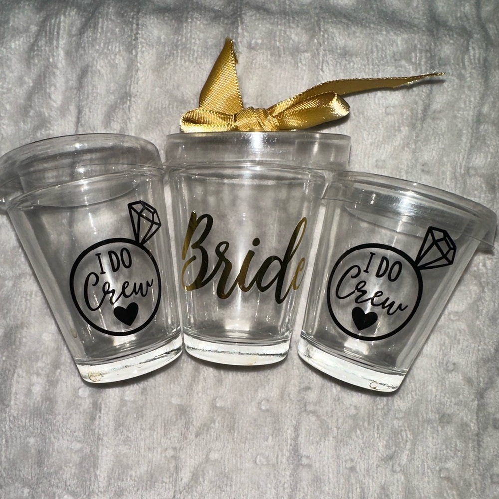 New Bride/ I Do Crew Shot Glasses (set of 3)